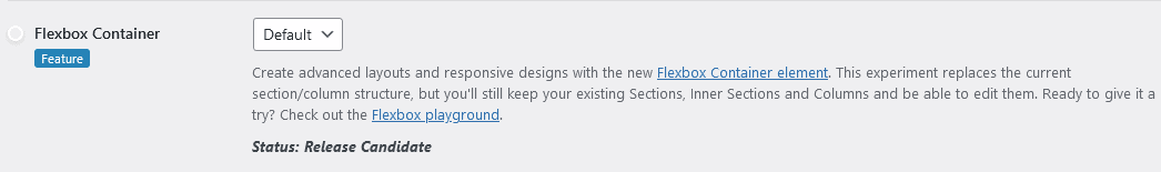 flexbox container elementor
