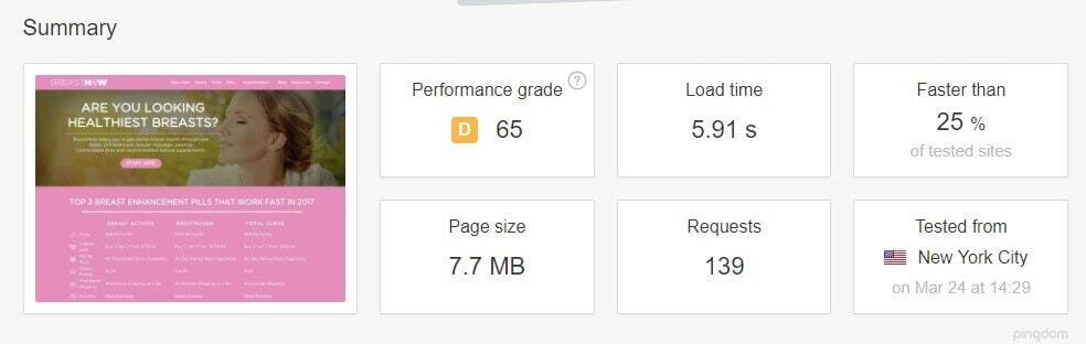 slow website speed up